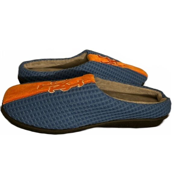 FOCO MLB Genuine Merchandise NY Mets Slippers - Size Small Men’s 7-8 - Picture 2 of 2